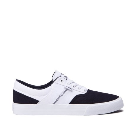 Supra Cobalt Mens Low Tops Shoes White/Black UK 19JFO